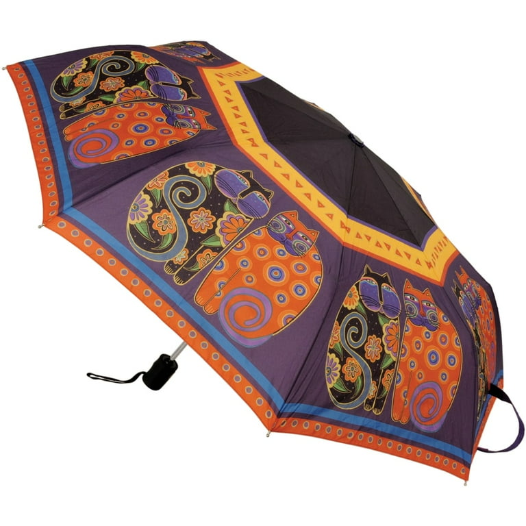 Laurel Burch Stick Umbrella Feline Family Portrait 42" Canopy Laurel Burch Stick Umbrella Feline Family Portrait 42" Canopy